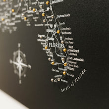 Load image into Gallery viewer, Wooden Canvas USA Map - Black