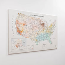 Load image into Gallery viewer, Wooden Canvas USA Map -  Colorful