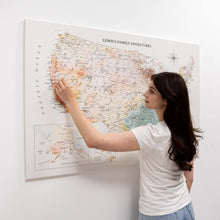 Load image into Gallery viewer, Wooden Canvas USA Map -  Colorful