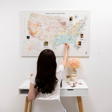Load image into Gallery viewer, Wooden Canvas USA Map -  Colorful
