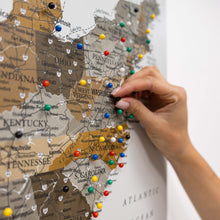 Load image into Gallery viewer, Wooden Canvas USA Map - Desert