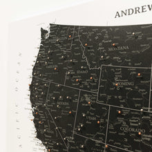 Load image into Gallery viewer, Wooden Canvas USA Map - Onyx
