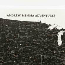 Load image into Gallery viewer, Wooden Canvas USA Map - Onyx