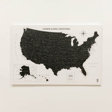 Load image into Gallery viewer, Wooden Canvas USA Map - Onyx