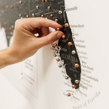 Load image into Gallery viewer, Wooden Canvas USA Map - Onyx