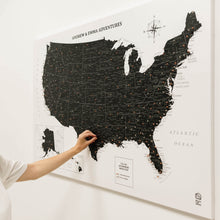 Load image into Gallery viewer, Wooden Canvas USA Map - Onyx