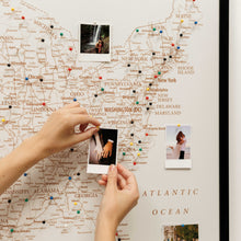 Load image into Gallery viewer, Wooden Canvas USA Map - Beige