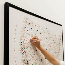 Load image into Gallery viewer, Wooden Canvas USA Map - Beige