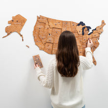 Load image into Gallery viewer, Wooden 3d Map of USA - Oak
