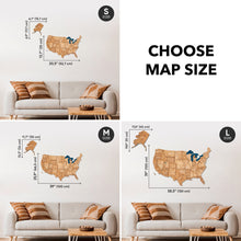 Load image into Gallery viewer, Wooden 3d Map of USA - Oak