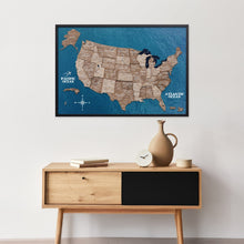 Load image into Gallery viewer, 3D Wooden USA Map on Board - Terra