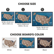Load image into Gallery viewer, 3D Wooden USA Map on Board - Terra