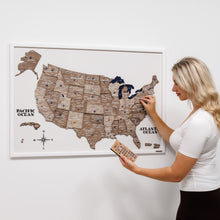 Load image into Gallery viewer, 3D Wooden USA Map on Board - Terra
