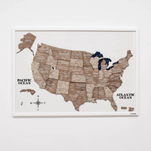 Load image into Gallery viewer, 3D Wooden USA Map on Board - Terra