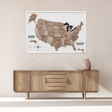 Load image into Gallery viewer, 3D Wooden USA Map on Board - Terra
