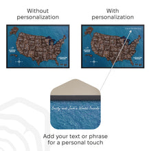 Load image into Gallery viewer, 3D Wooden USA Map on Board Dark Walnut