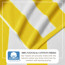 Load image into Gallery viewer, Cotton Velour Cabana Stripe Beach Towel - Novia Collection