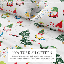 Load image into Gallery viewer, Turkish Cotton Christmas Flannel Sheet Set - Whittaker Collection
