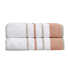 Load image into Gallery viewer, Decorative Cotton Stripe Bath Towel Set - Noelle Collection