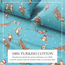 Load image into Gallery viewer, Turkish Cotton Christmas Flannel Sheet - Whittaker Collection