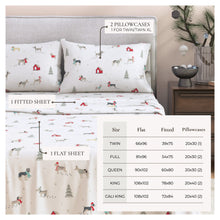 Load image into Gallery viewer, Turkish Cotton Christmas Flannel Sheet Set - Whittaker Collection