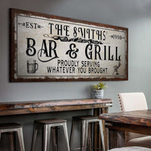 Load image into Gallery viewer, Personalized Bar and Grill Sign
