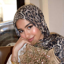 Load image into Gallery viewer, Versatile Leopard Print Fashionable Hijab (MH164)