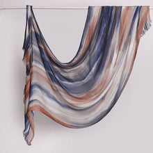 Load image into Gallery viewer, Versatile Printed Striped Pleated Shawl Hijab (MH180)