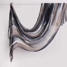 Load image into Gallery viewer, Versatile Printed Striped Pleated Shawl Hijab (MH180)
