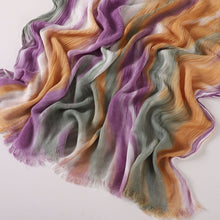 Load image into Gallery viewer, Versatile Printed Striped Pleated Shawl Hijab (MH180)
