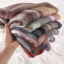 Load image into Gallery viewer, Versatile Printed Striped Pleated Shawl Hijab (MH180)