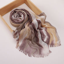 Load image into Gallery viewer, Versatile Printed Striped Pleated Shawl Hijab (MH180)