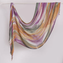 Load image into Gallery viewer, Versatile Printed Striped Pleated Shawl Hijab (MH180)
