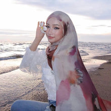 Load image into Gallery viewer, Versatile Watercolor Print Headscarf Hijab Collection (MH166)