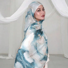 Load image into Gallery viewer, Versatile Watercolor Print Headscarf Hijab Collection (MH166)