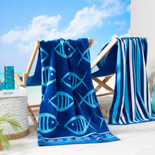 Load image into Gallery viewer, Cotton Velour Beach Towel - Maui Collection