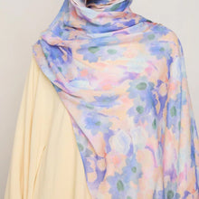 Load image into Gallery viewer, Vibrant Floral Print Scarf Hijab | Lightweight Botanical Headscarf  (MH159)