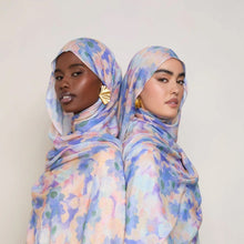 Load image into Gallery viewer, Vibrant Floral Print Scarf Hijab | Lightweight Botanical Headscarf  (MH159)