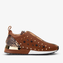 Load image into Gallery viewer, The Infanta Tan  Spike Leather Women Sneaker Limited Edition
