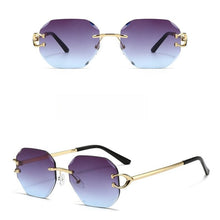 Load image into Gallery viewer, Vintage Rimless Cut Edge Sunglasses - Frameless Polygon Statement Piece (MAC266)