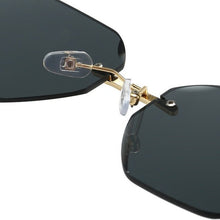 Load image into Gallery viewer, Vintage Rimless Cut Edge Sunglasses - Frameless Polygon Statement Piece (MAC266)