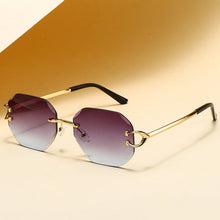 Load image into Gallery viewer, Vintage Rimless Cut Edge Sunglasses - Frameless Polygon Statement Piece (MAC266)
