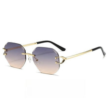 Load image into Gallery viewer, Vintage Rimless Cut Edge Sunglasses - Frameless Polygon Statement Piece (MAC266)
