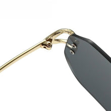 Load image into Gallery viewer, Vintage Rimless Cut Edge Sunglasses - Frameless Polygon Statement Piece (MAC266)