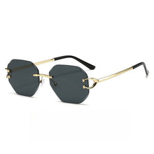 Load image into Gallery viewer, Vintage Rimless Cut Edge Sunglasses - Frameless Polygon Statement Piece (MAC266)
