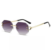 Load image into Gallery viewer, Vintage Rimless Cut Edge Sunglasses - Frameless Polygon Statement Piece (MAC266)