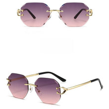 Load image into Gallery viewer, Vintage Rimless Cut Edge Sunglasses - Frameless Polygon Statement Piece (MAC266)