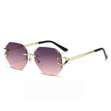Load image into Gallery viewer, Vintage Rimless Cut Edge Sunglasses - Frameless Polygon Statement Piece (MAC266)