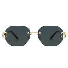 Load image into Gallery viewer, Vintage Rimless Cut Edge Sunglasses - Frameless Polygon Statement Piece (MAC266)