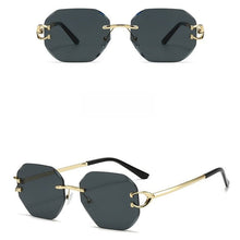Load image into Gallery viewer, Vintage Rimless Cut Edge Sunglasses - Frameless Polygon Statement Piece (MAC266)